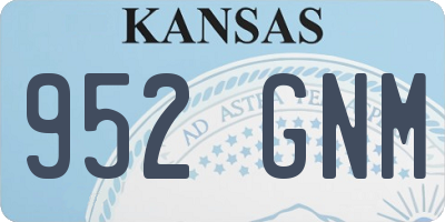 KS license plate 952GNM