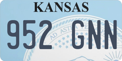 KS license plate 952GNN