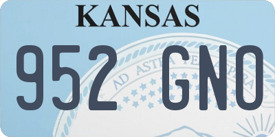 KS license plate 952GNO