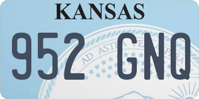 KS license plate 952GNQ
