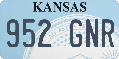 KS license plate 952GNR