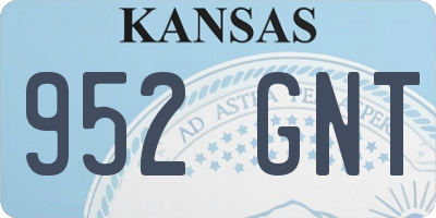 KS license plate 952GNT