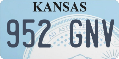 KS license plate 952GNV