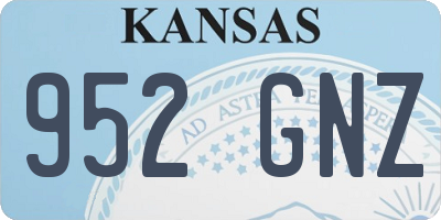 KS license plate 952GNZ