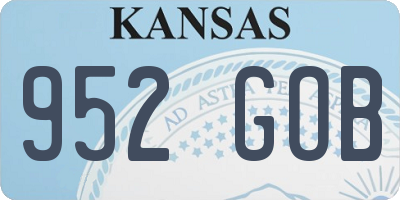 KS license plate 952GOB