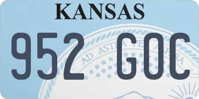 KS license plate 952GOC