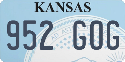 KS license plate 952GOG