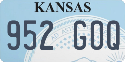 KS license plate 952GOQ