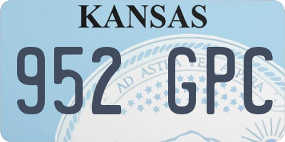 KS license plate 952GPC