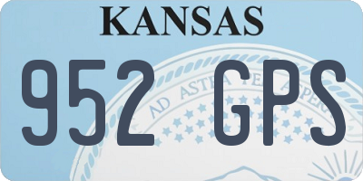 KS license plate 952GPS