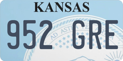 KS license plate 952GRE