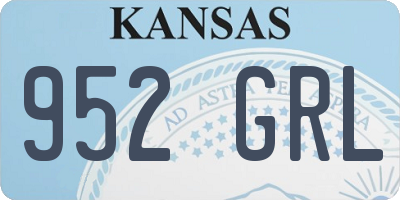 KS license plate 952GRL