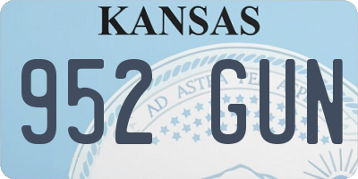 KS license plate 952GUN