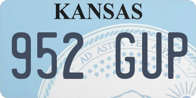 KS license plate 952GUP
