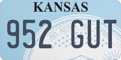 KS license plate 952GUT