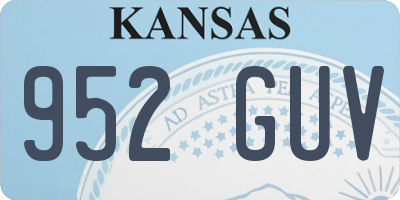 KS license plate 952GUV