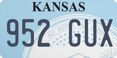 KS license plate 952GUX