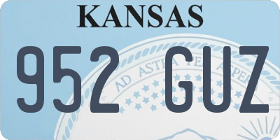 KS license plate 952GUZ