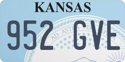 KS license plate 952GVE