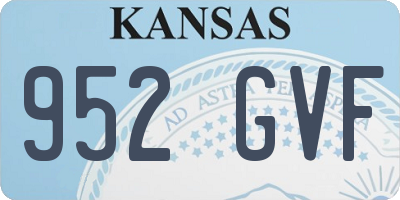 KS license plate 952GVF