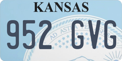 KS license plate 952GVG
