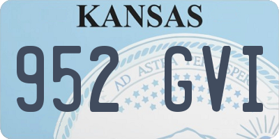 KS license plate 952GVI