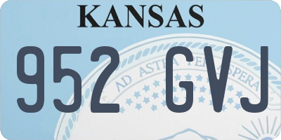 KS license plate 952GVJ