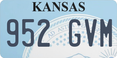 KS license plate 952GVM