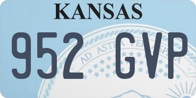KS license plate 952GVP
