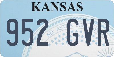 KS license plate 952GVR