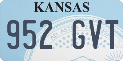 KS license plate 952GVT