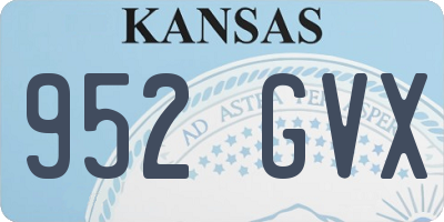 KS license plate 952GVX