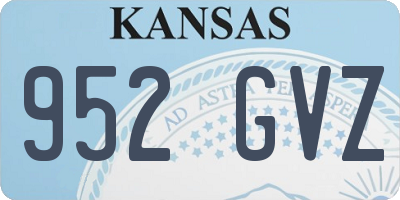 KS license plate 952GVZ