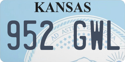 KS license plate 952GWL