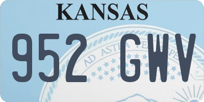 KS license plate 952GWV