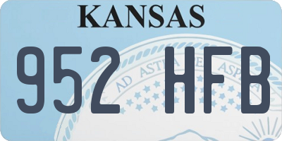 KS license plate 952HFB
