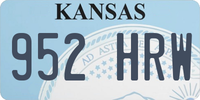 KS license plate 952HRW