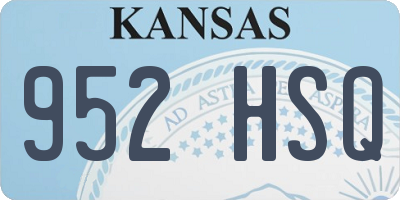 KS license plate 952HSQ