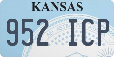 KS license plate 952ICP