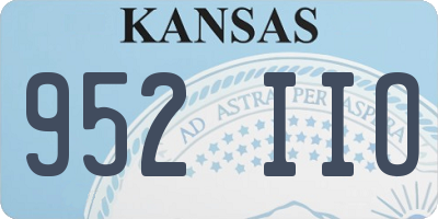 KS license plate 952IIO