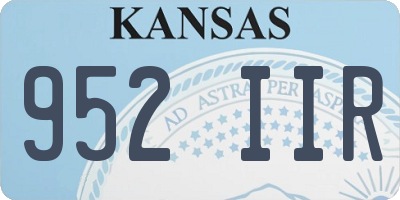 KS license plate 952IIR