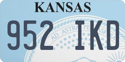 KS license plate 952IKD