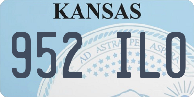 KS license plate 952ILO