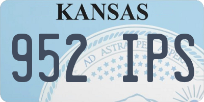 KS license plate 952IPS