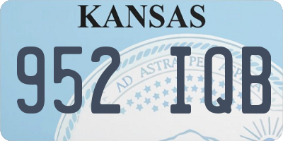 KS license plate 952IQB