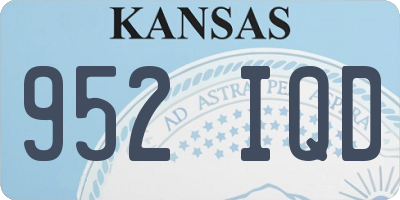 KS license plate 952IQD