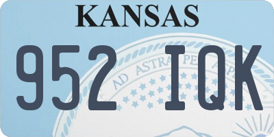 KS license plate 952IQK
