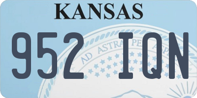 KS license plate 952IQN