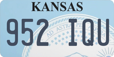 KS license plate 952IQU