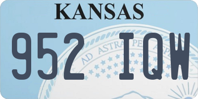 KS license plate 952IQW